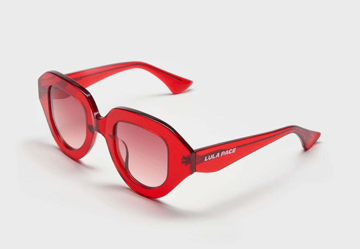 lula pace sunglasses for women in red with red lens mazzucchellli acetate high quality premium luxury eyewear