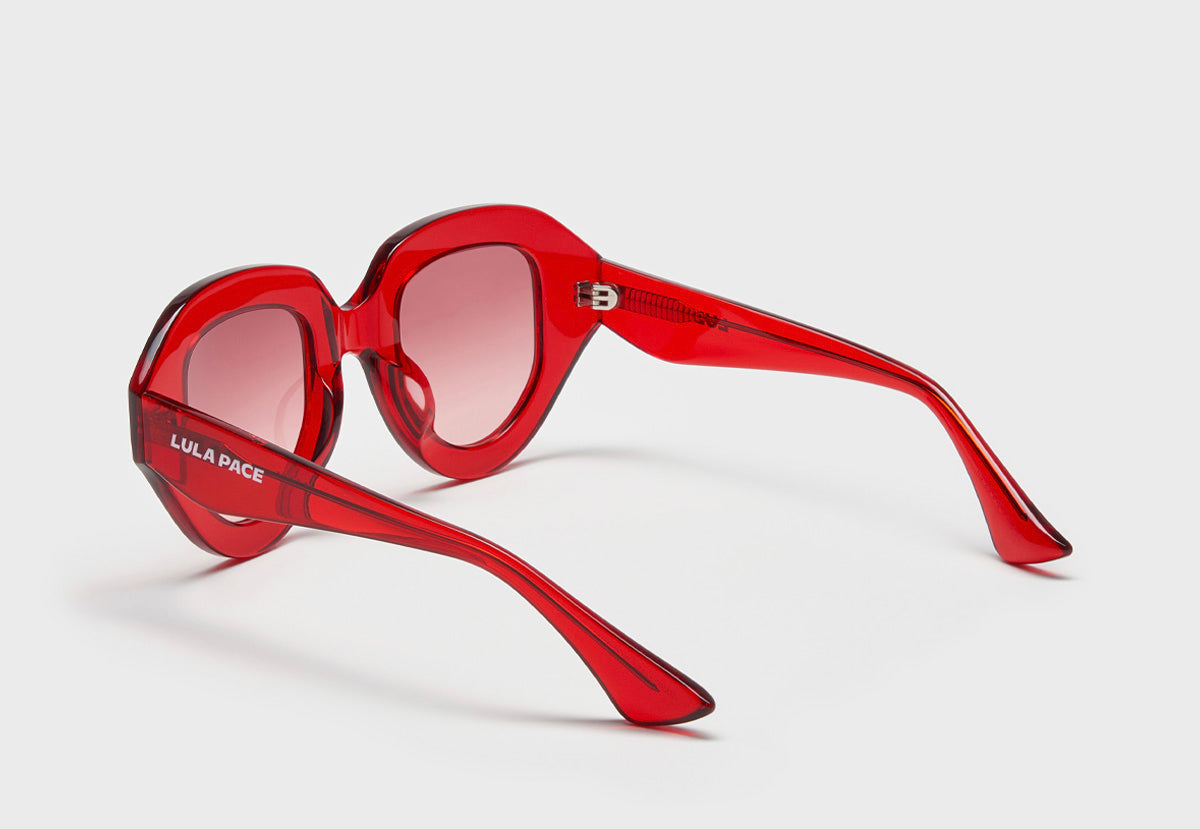 lula pace sunglasses for women in red with red lens mazzucchellli acetate high quality premium luxury eyewear