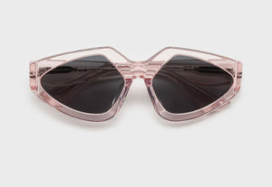 lula pace sunglasses for women in clear pink mazzucchellli acetate with grey lenses high quality premium luxury eyewear