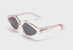 lula pace sunglasses for women in clear pink mazzucchellli acetate with grey lenses high quality premium luxury eyewear